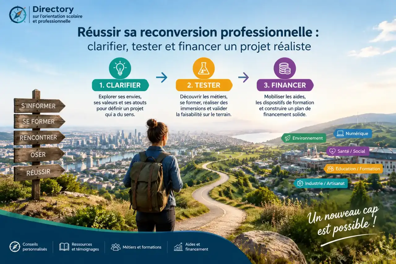 Réussir sa reconversion professionnelle : clarifier, tester et financer un projet réaliste
